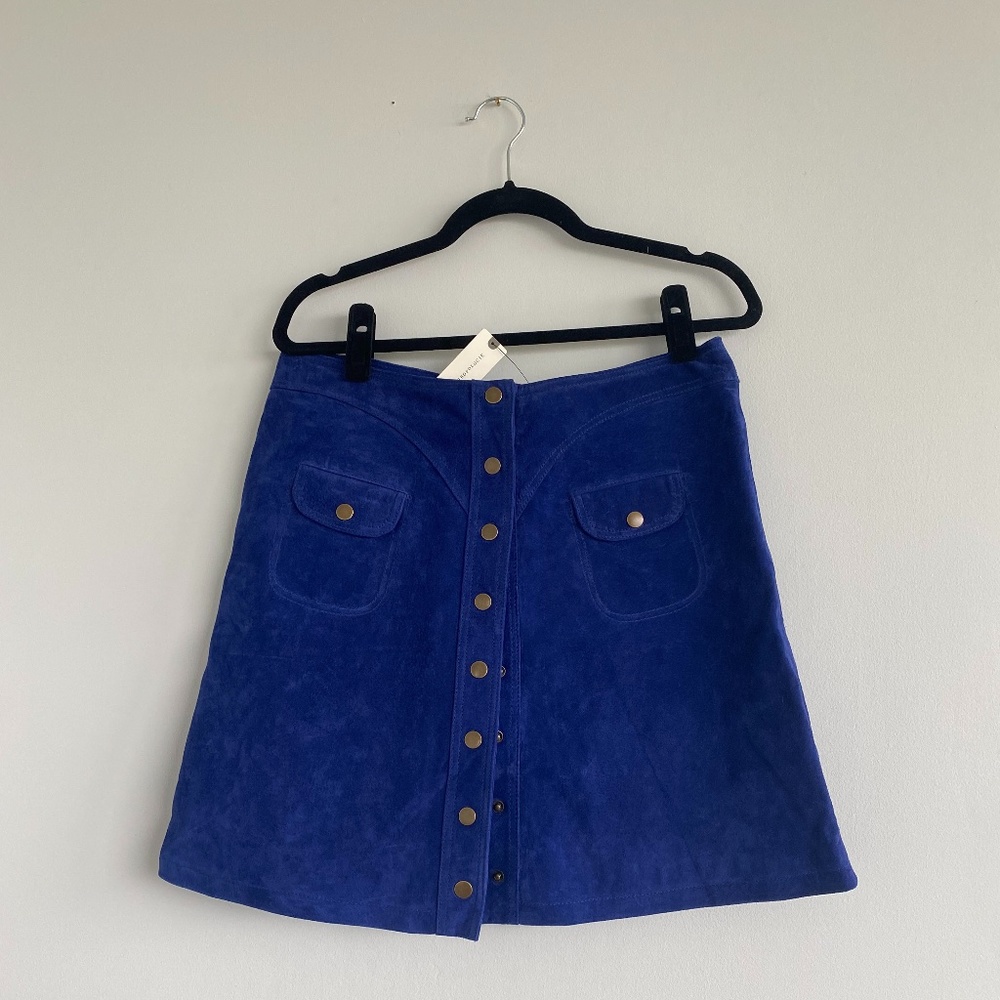 Leather mini skirt